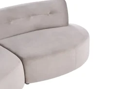 Sofa 3 personers LAERDAL Velour Brungrå