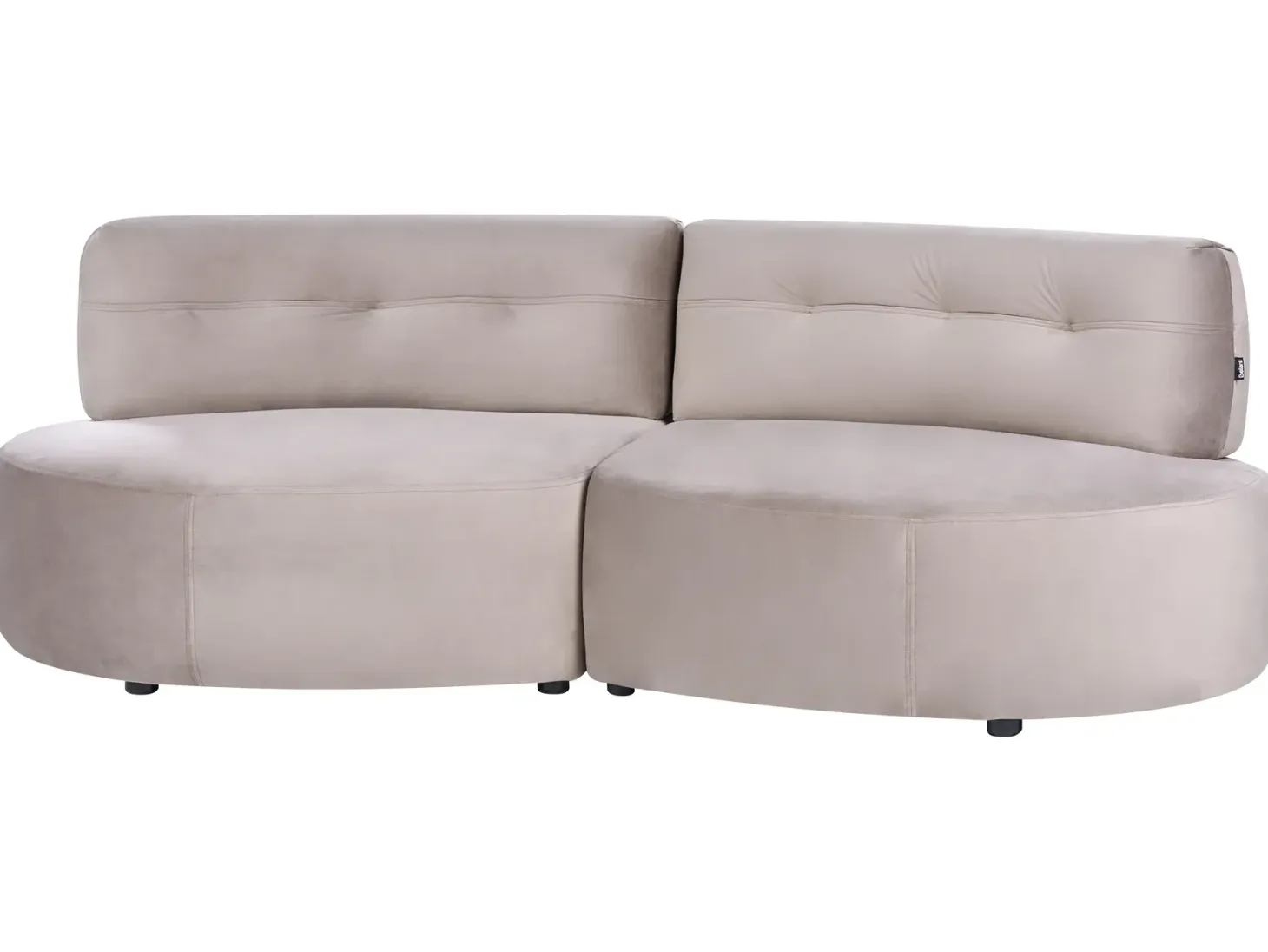 Sofa 3 personers LAERDAL Velour Brungrå