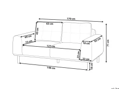 Sofa 2 personers LAURILA Lys Beige