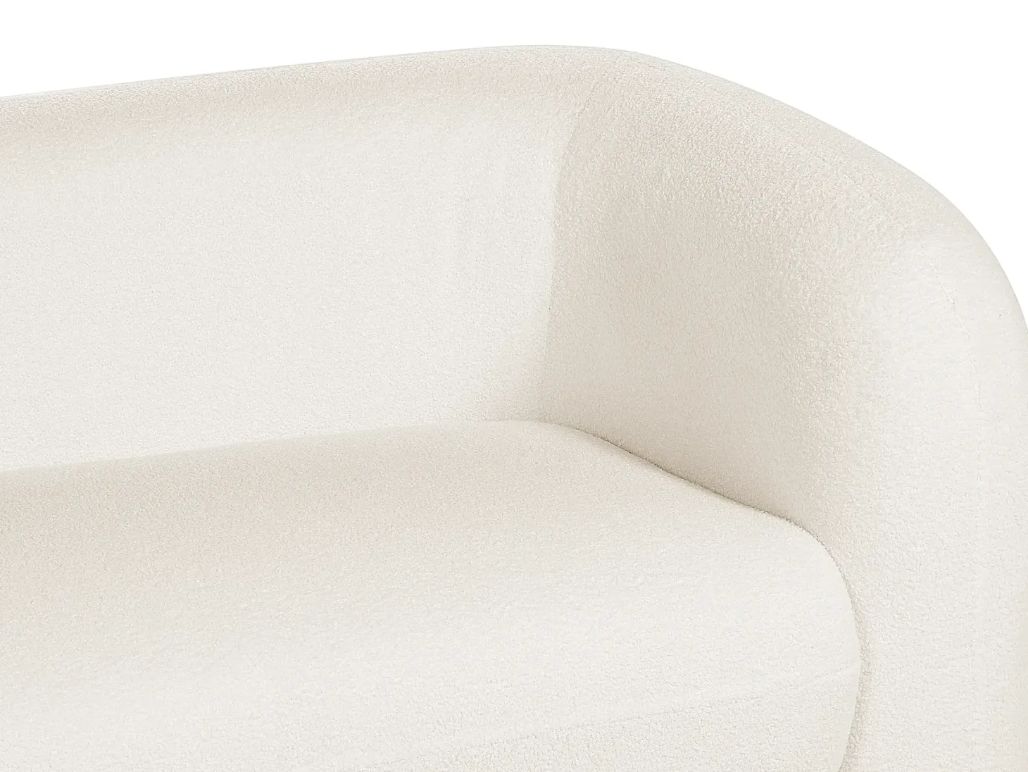 Sofa 3 personers LEIREN Boucle Hvid