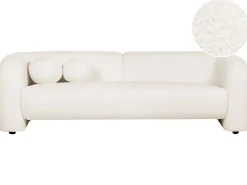 Sofa 3 personers LEIREN Boucle Hvid
