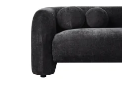 Sofa 3 personers LEIREN Chenille Sort