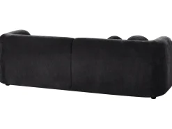 Sofa 3 personers LEIREN Chenille Sort