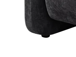 Sofa 3 personers LEIREN Chenille Sort