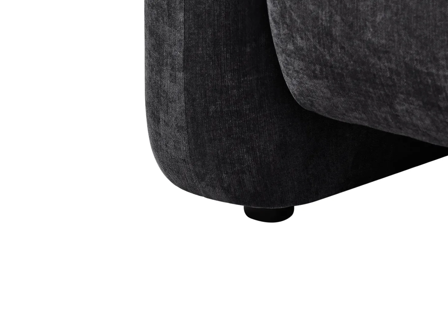 Sofa 3 personers LEIREN Chenille Sort