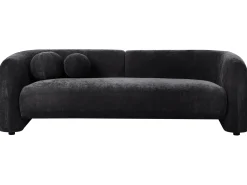 Sofa 3 personers LEIREN Chenille Sort