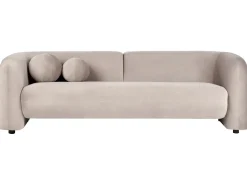 Sofa 3 personers LEIREN Velour Brungrå