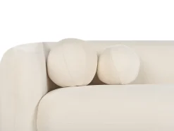 Sofa 3 personers LEIREN Velour Cremehvid