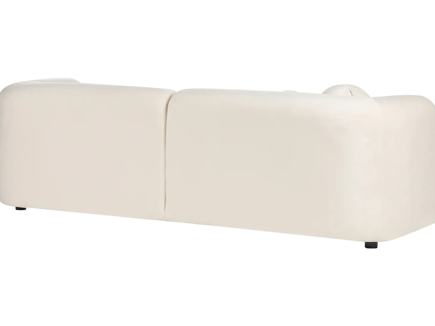Sofa 3 personers LEIREN Velour Cremehvid