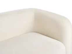 Sofa 3 personers LEIREN Velour Cremehvid