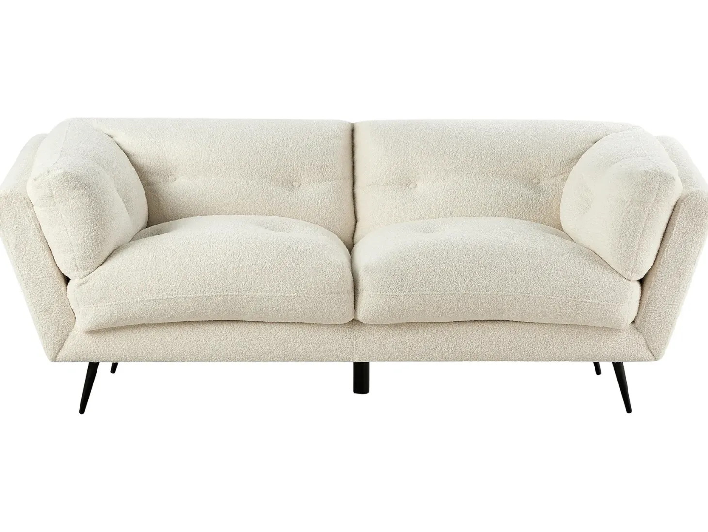 Sofa 3 personers LENVIK Boucle Hvid