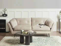 Sofa 3 personers LENVIK Velour Beige