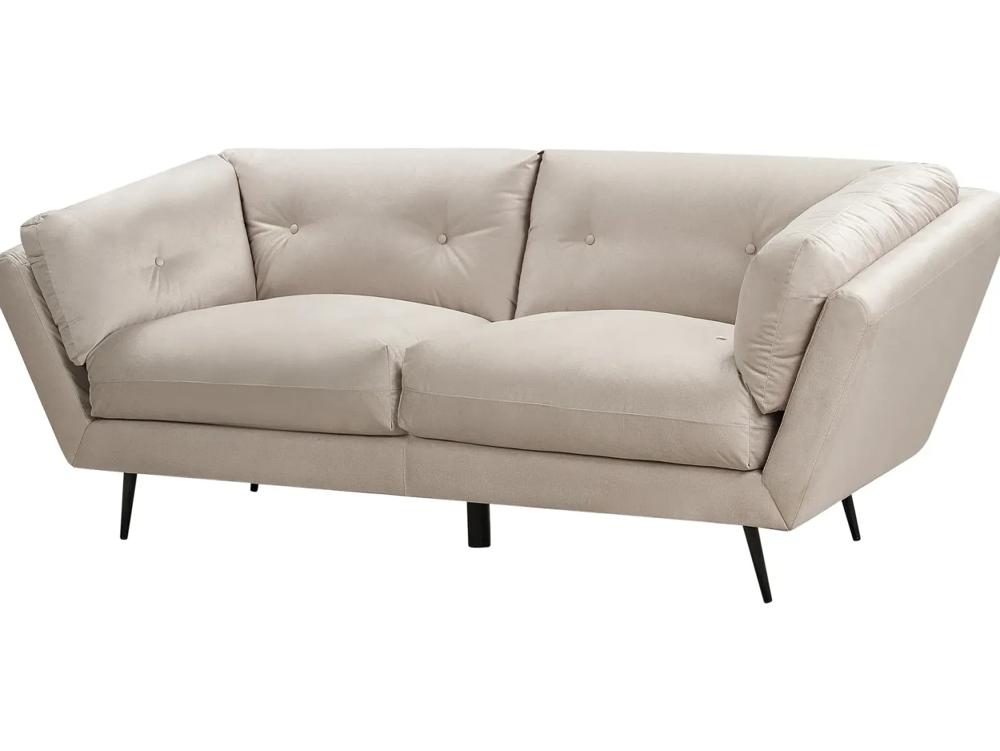 Sofa 3 personers LENVIK Velour Beige