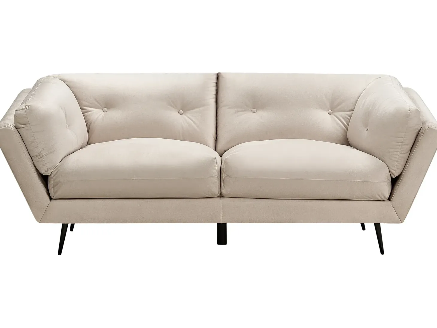 Sofa 3 personers LENVIK Velour Beige