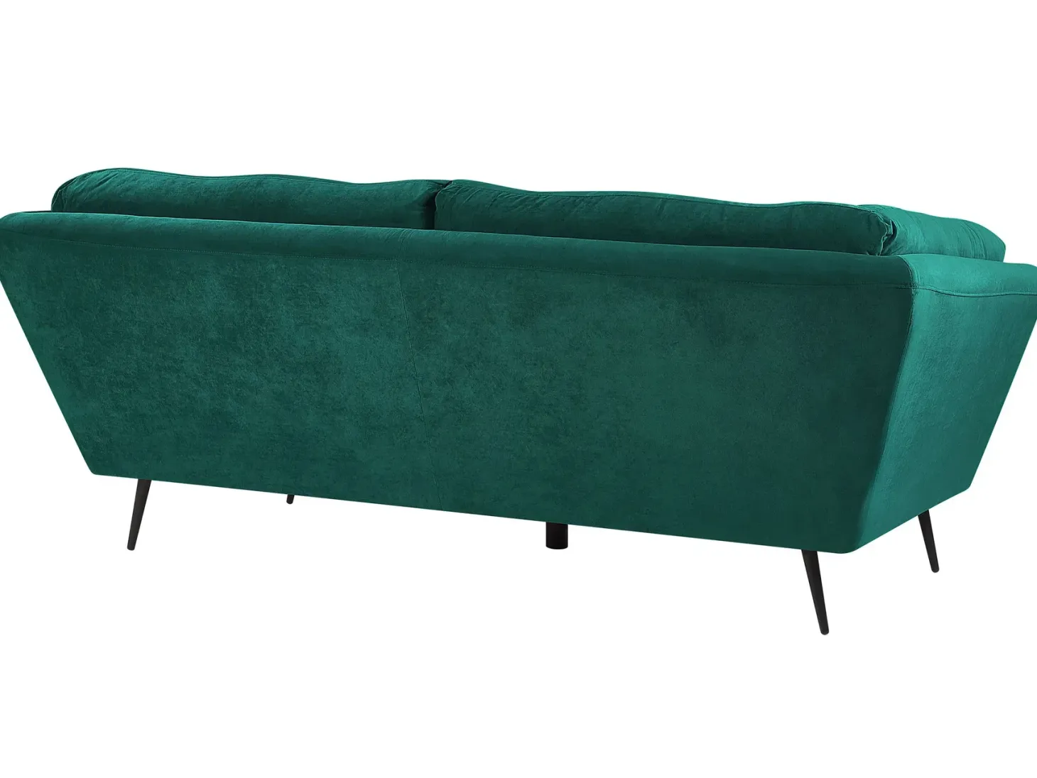 Sofa 3 personers LENVIK Velour Smaragdgrøn