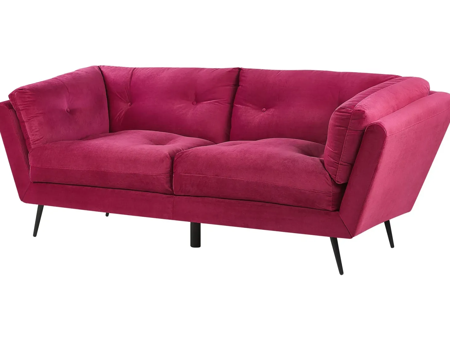 Sofa 3 personers LENVIK Velour Bordeaux