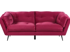 Sofa 3 personers LENVIK Velour Bordeaux