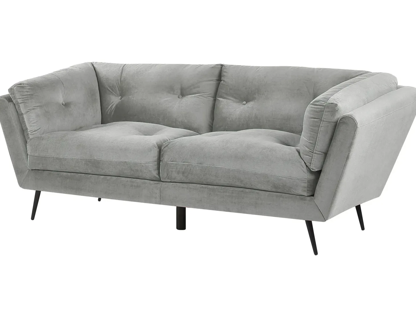 Sofa 3 personers LENVIK Velour Grå