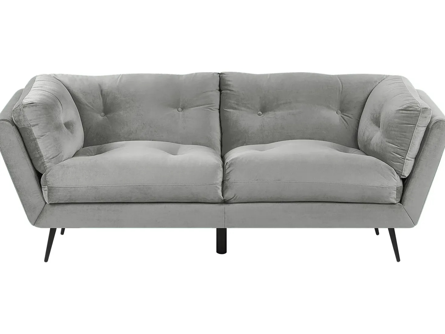 Sofa 3 personers LENVIK Velour Grå