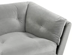 Sofa 3 personers LENVIK Velour Grå