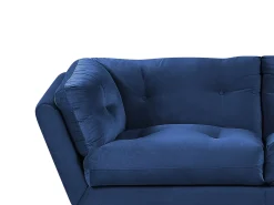 Sofa 3 personers LENVIK Velour Navy Blå