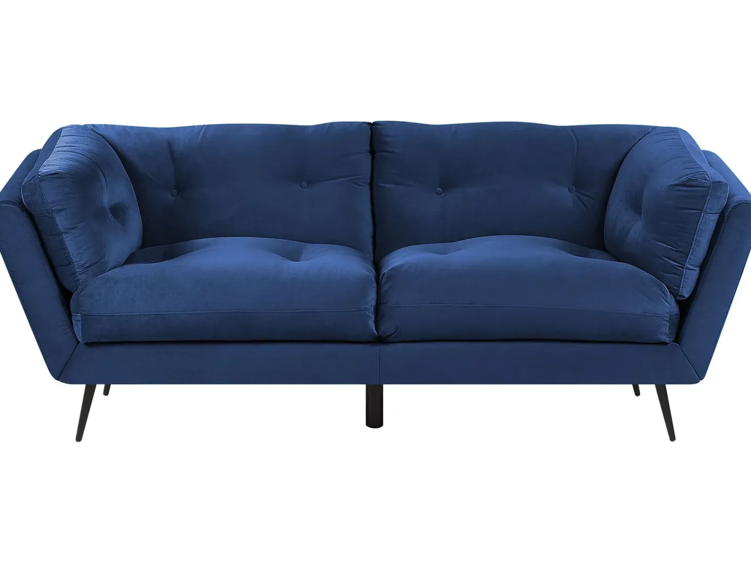 Sofa 3 personers LENVIK Velour Navy Blå