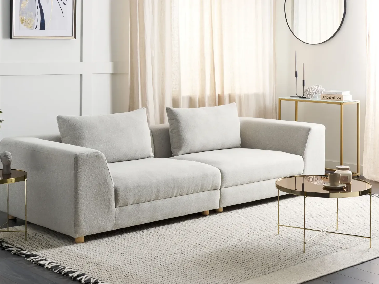 Sofa 3 personers LERMON Lysegrå