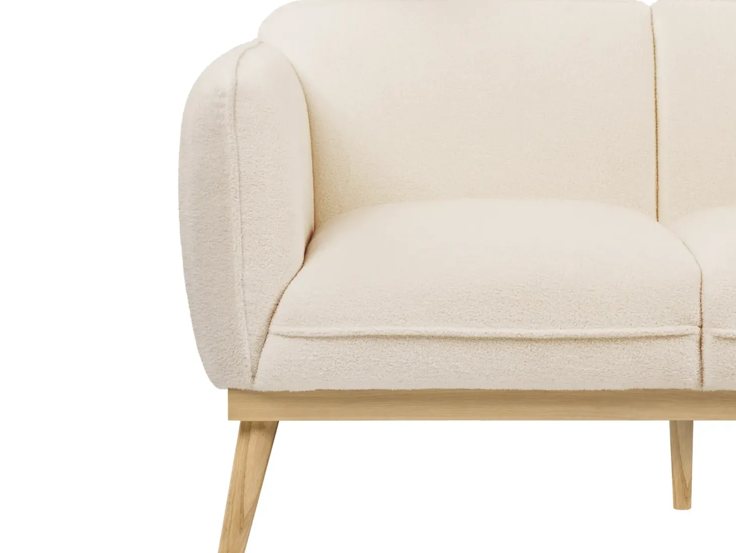 Sofa 2 personers LJUNG Boucle Lys Beige