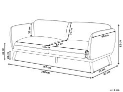Sofa 3 personers LJUNG Olivengrøn