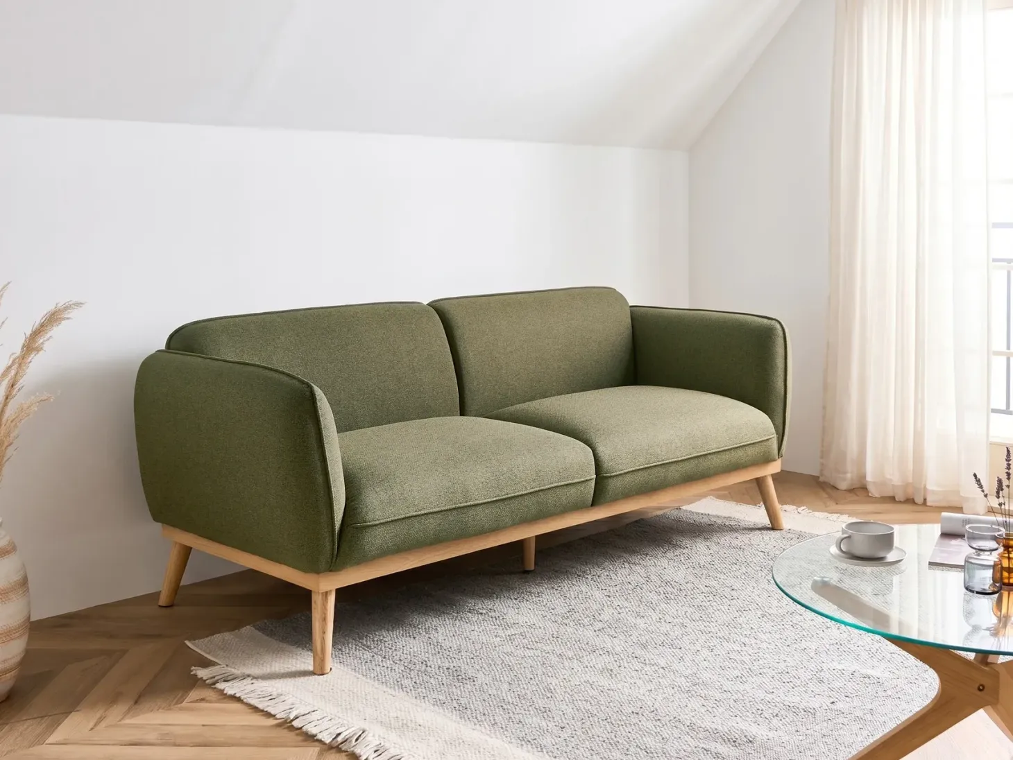 Sofa 3 personers LJUNG Olivengrøn