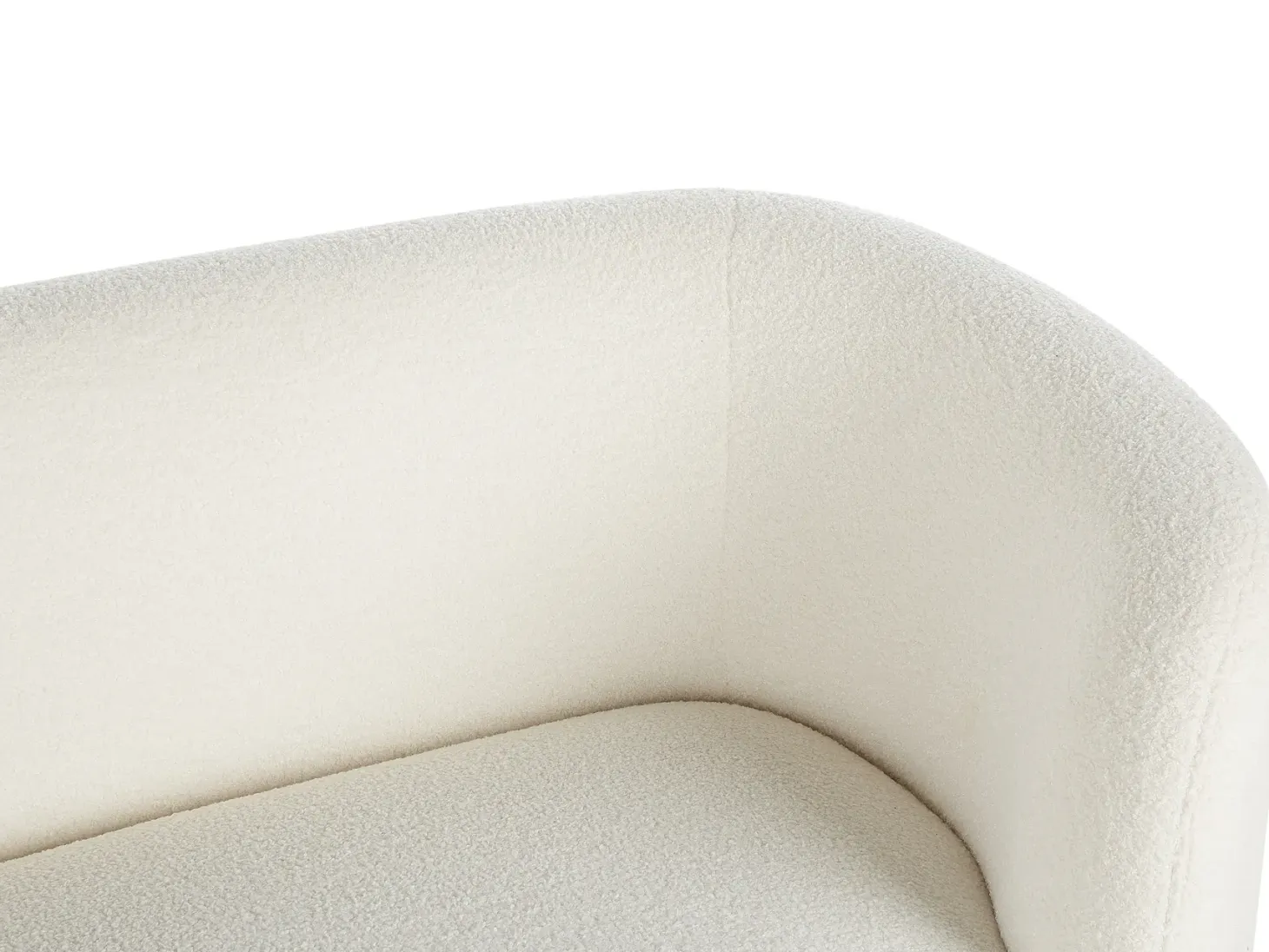 Sofa 3 personers LOEN Boucle Hvid