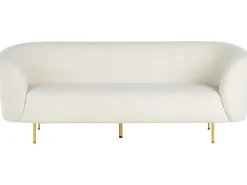 Sofa 3 personers LOEN Boucle Hvid