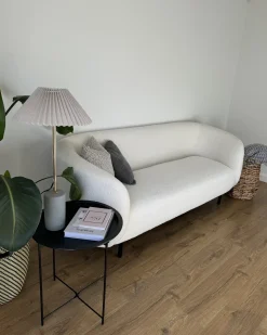 Sofa 3 personers LOEN Boucle Hvid
