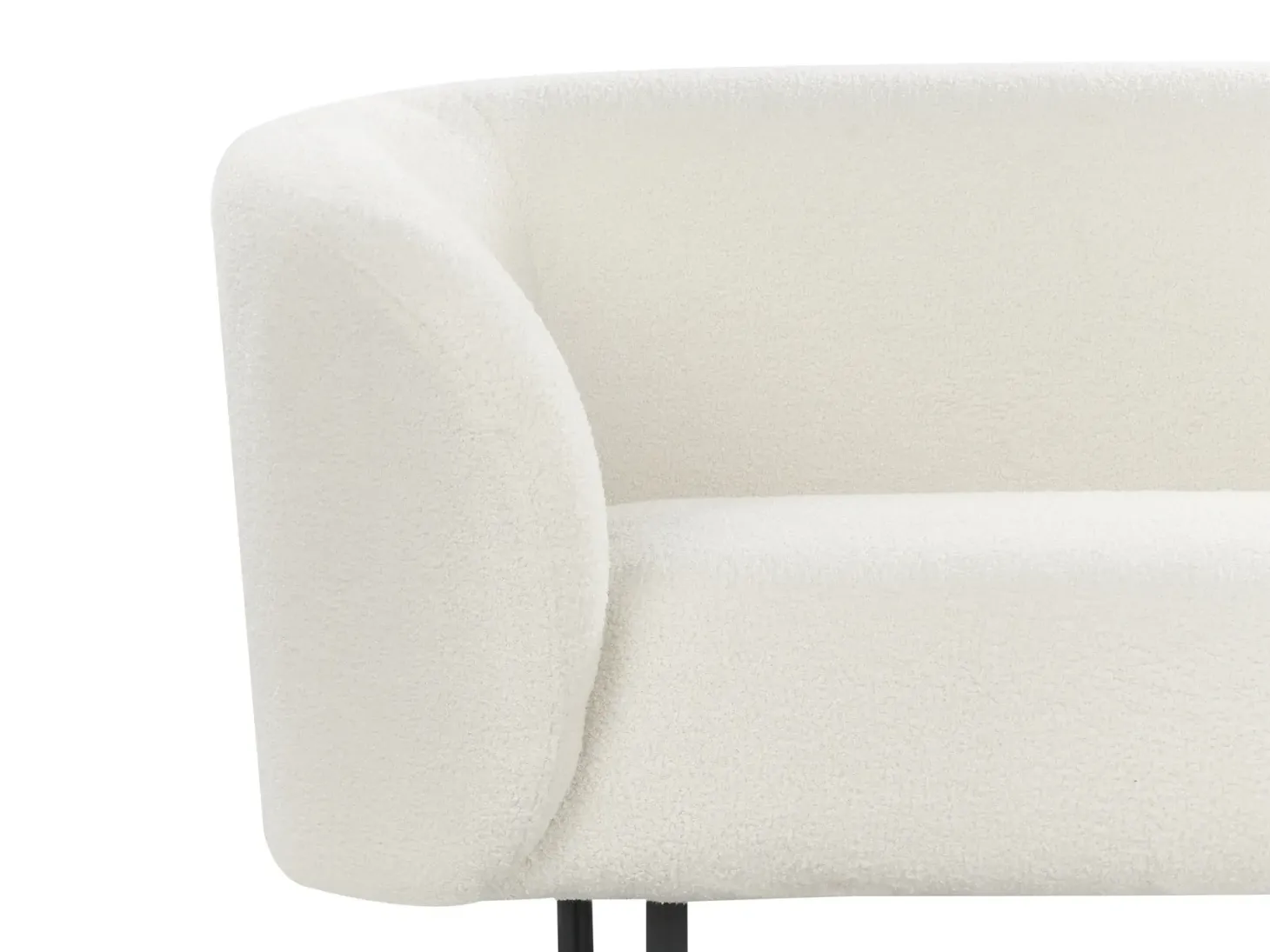 Sofa 3 personers LOEN Boucle Hvid
