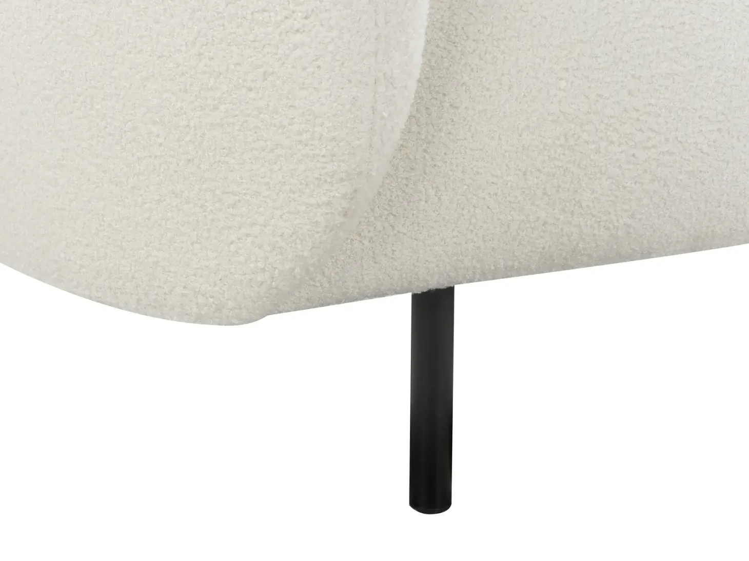 Sofa 3 personers LOEN Boucle Hvid