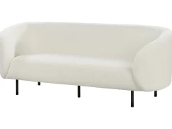 Sofa 3 personers LOEN Boucle Hvid