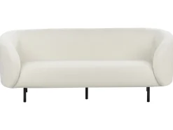 Sofa 3 personers LOEN Boucle Hvid