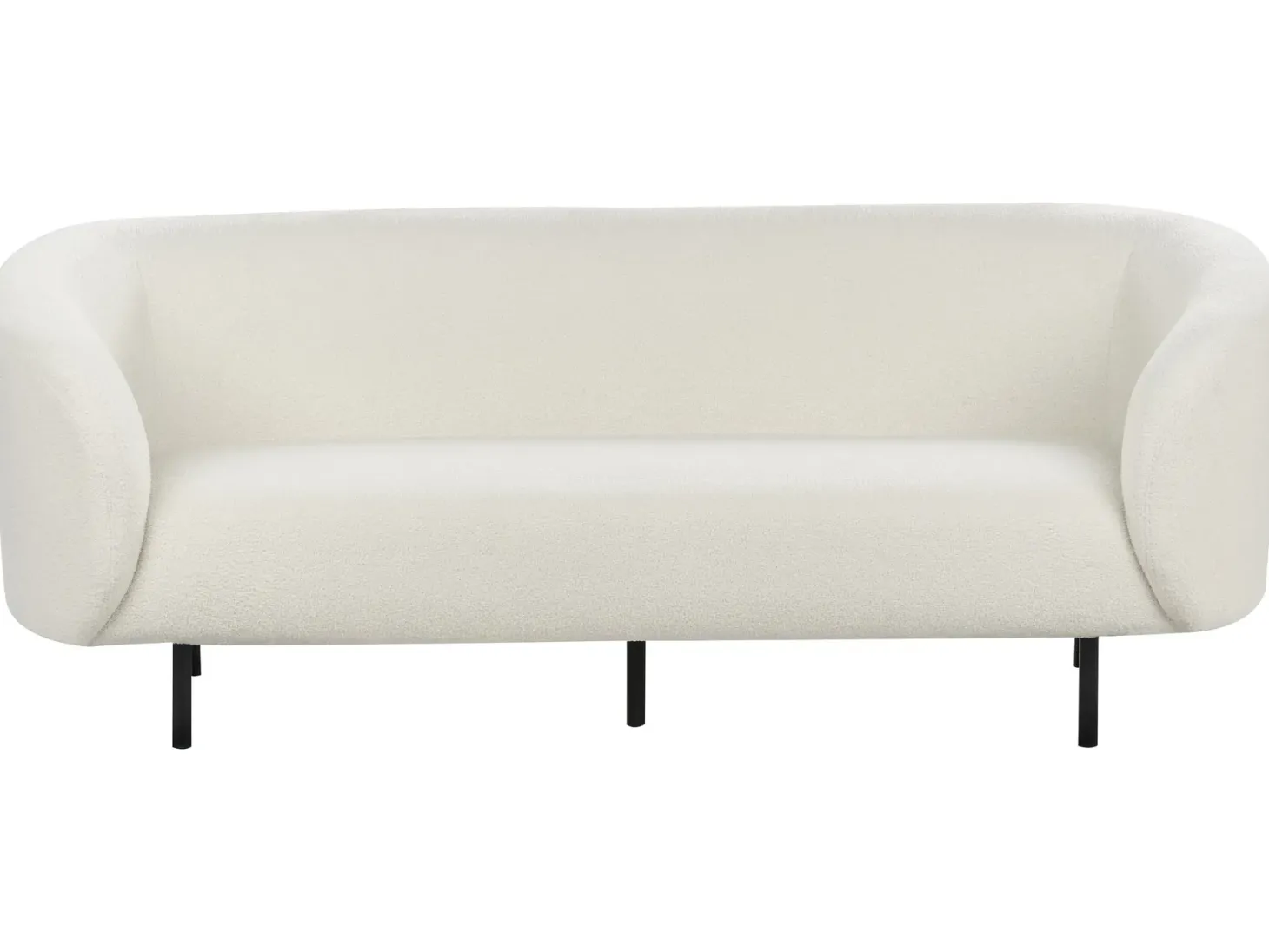 Sofa 3 personers LOEN Boucle Hvid