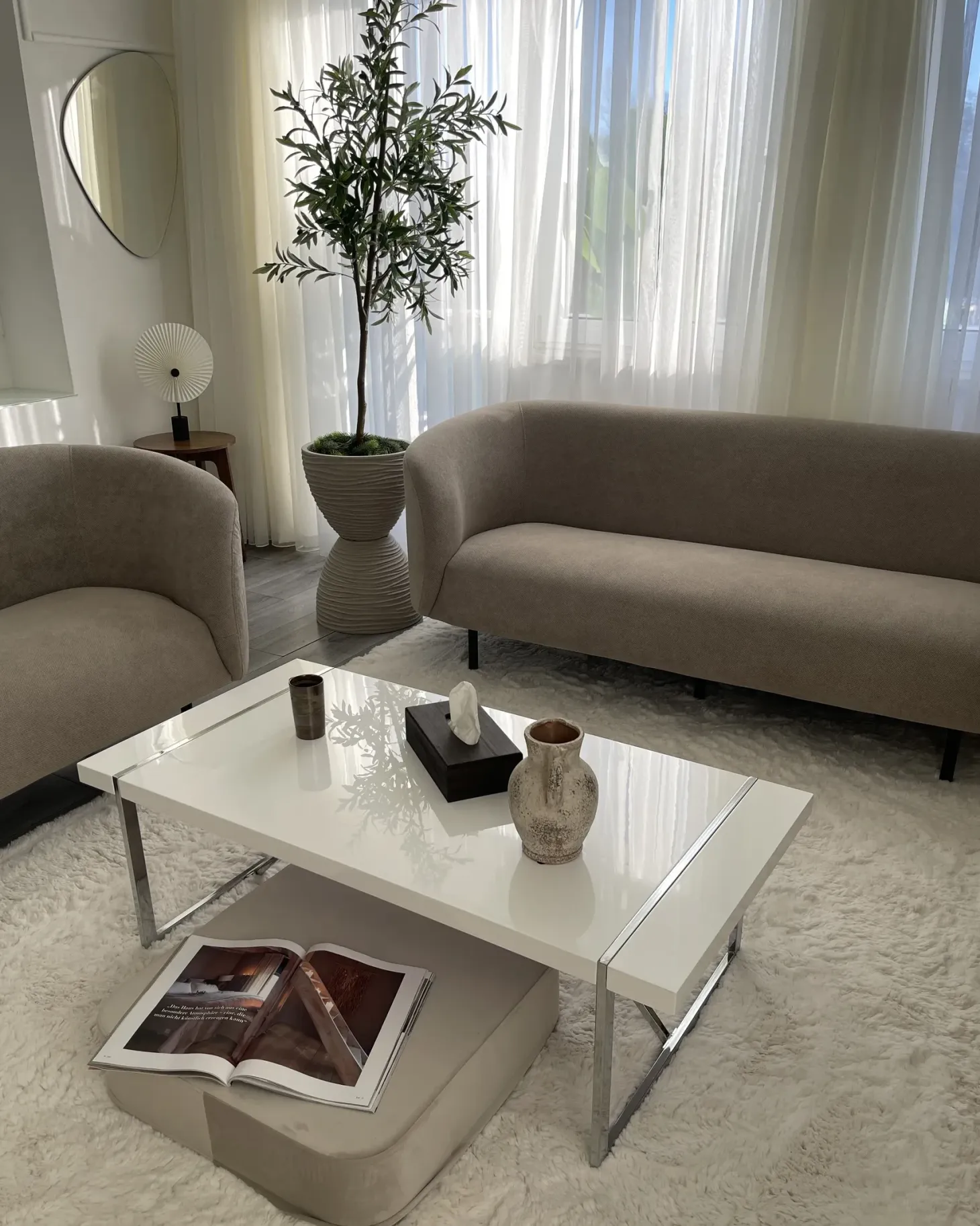 Sofa 3 personers LOEN Brungrå