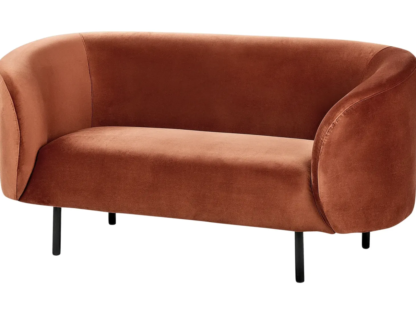 Sofa 2 personers LOEN Velour Orange
