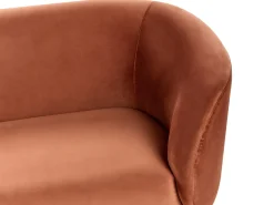 Sofa 2 personers LOEN Velour Orange