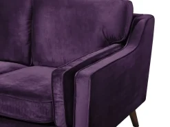 Sofa 3 personers LOKKA Velour Purpur