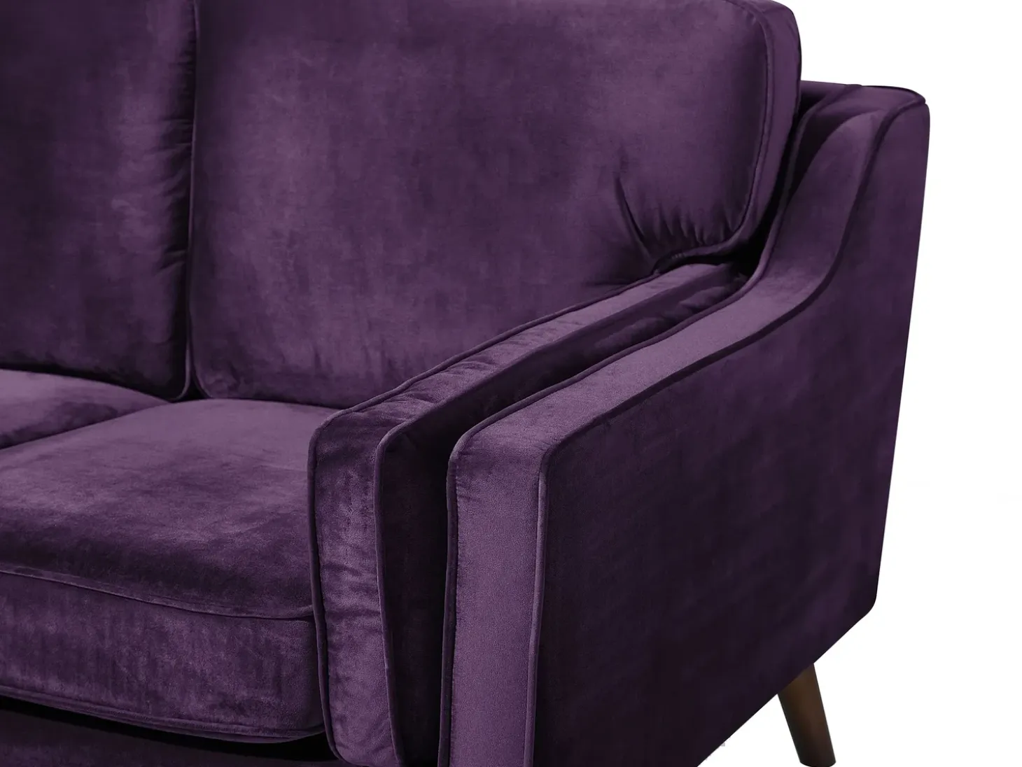 Sofa 3 personers LOKKA Velour Purpur