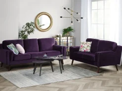 Sofa 3 personers LOKKA Velour Purpur