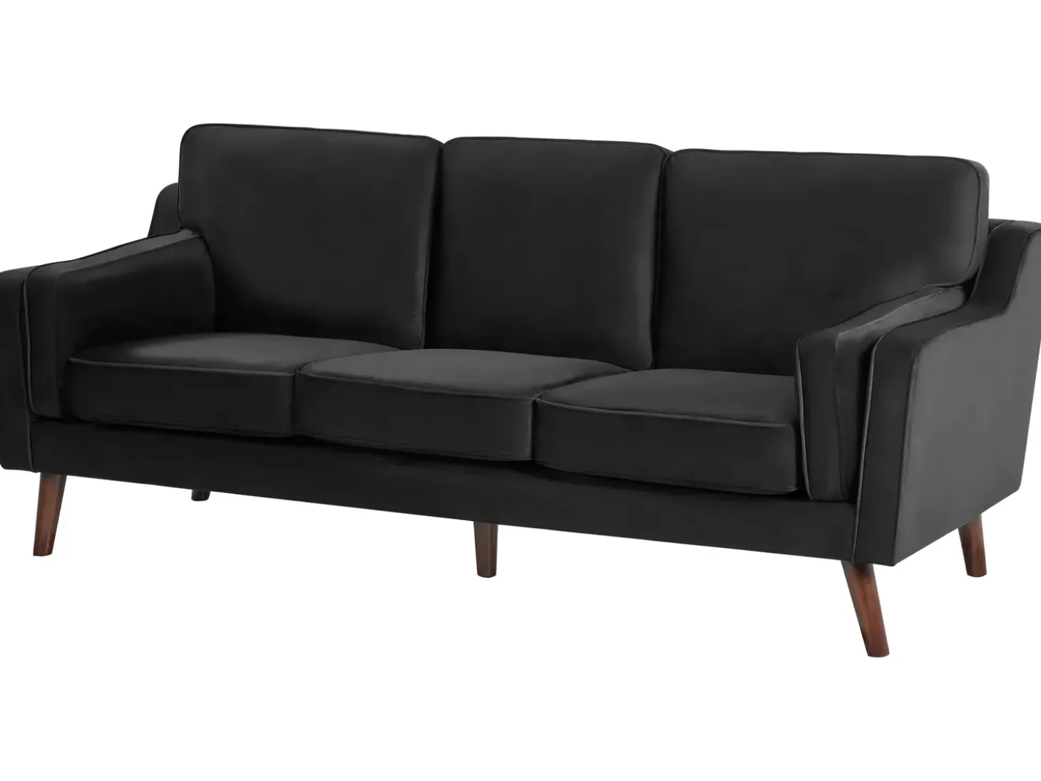 Sofa 3 personers LOKKA Velour Sort