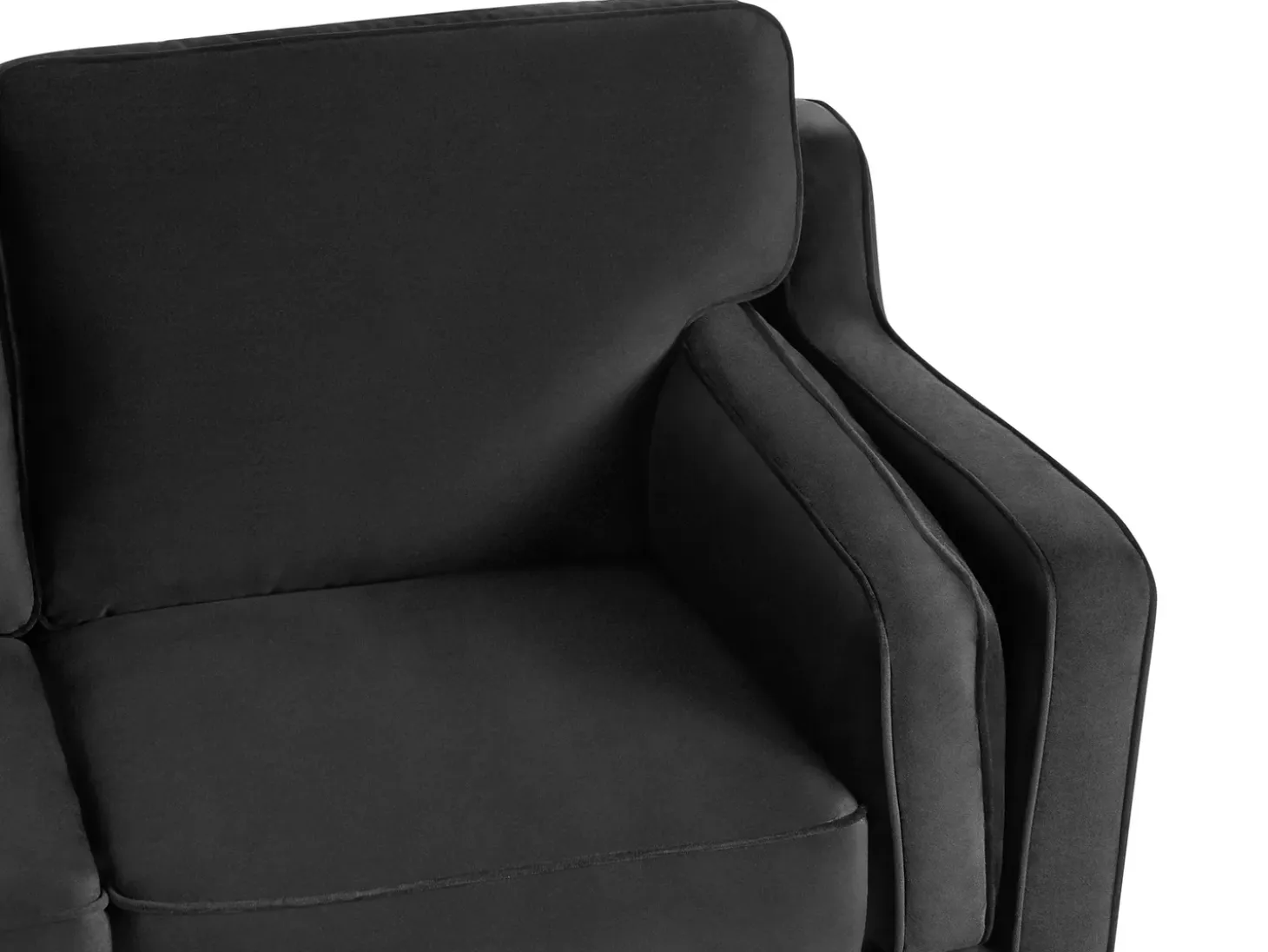 Sofa 3 personers LOKKA Velour Sort