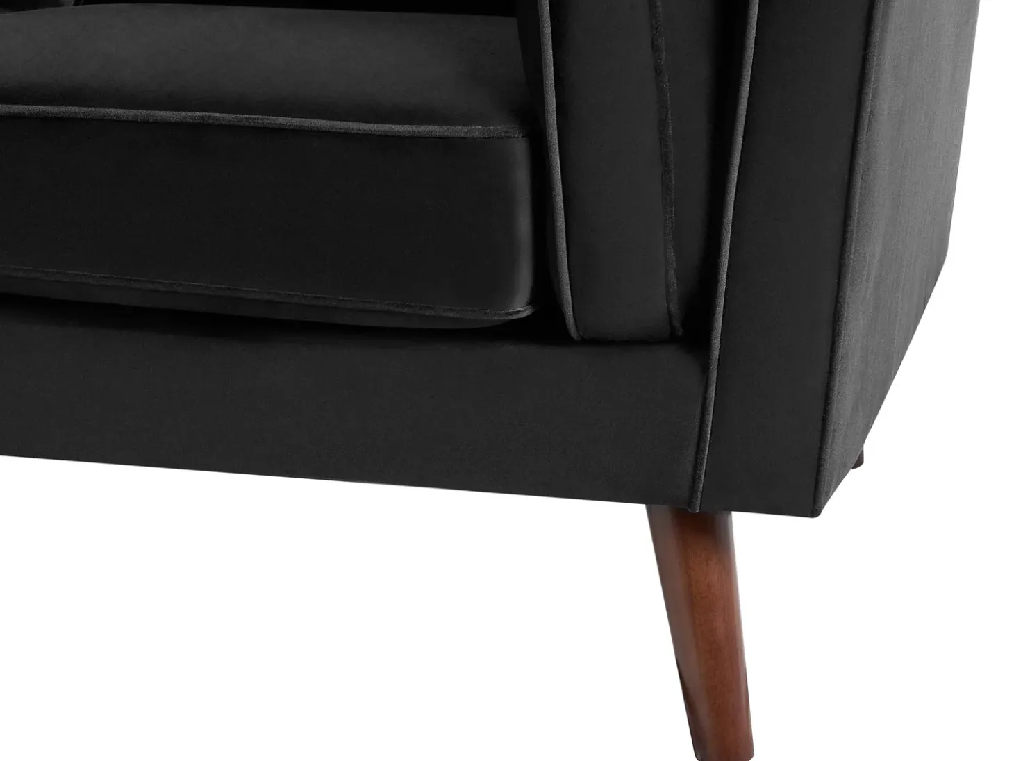 Sofa 3 personers LOKKA Velour Sort