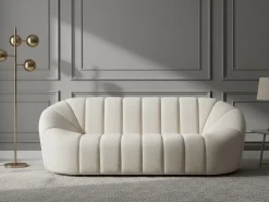Sofa 3 personers LOMMA Boucle Hvid