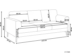 Sofa 3 personers LOUSTO Lys Beige