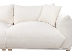 Sofa 3 personers LUVOS Boucle Cremehvid